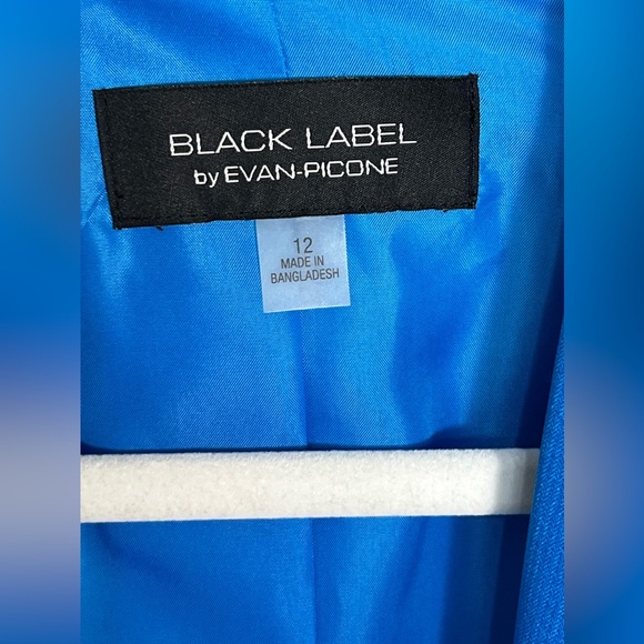Black Label by Evan Picone Blue Blazer Size 12 - Picture 3 of 9